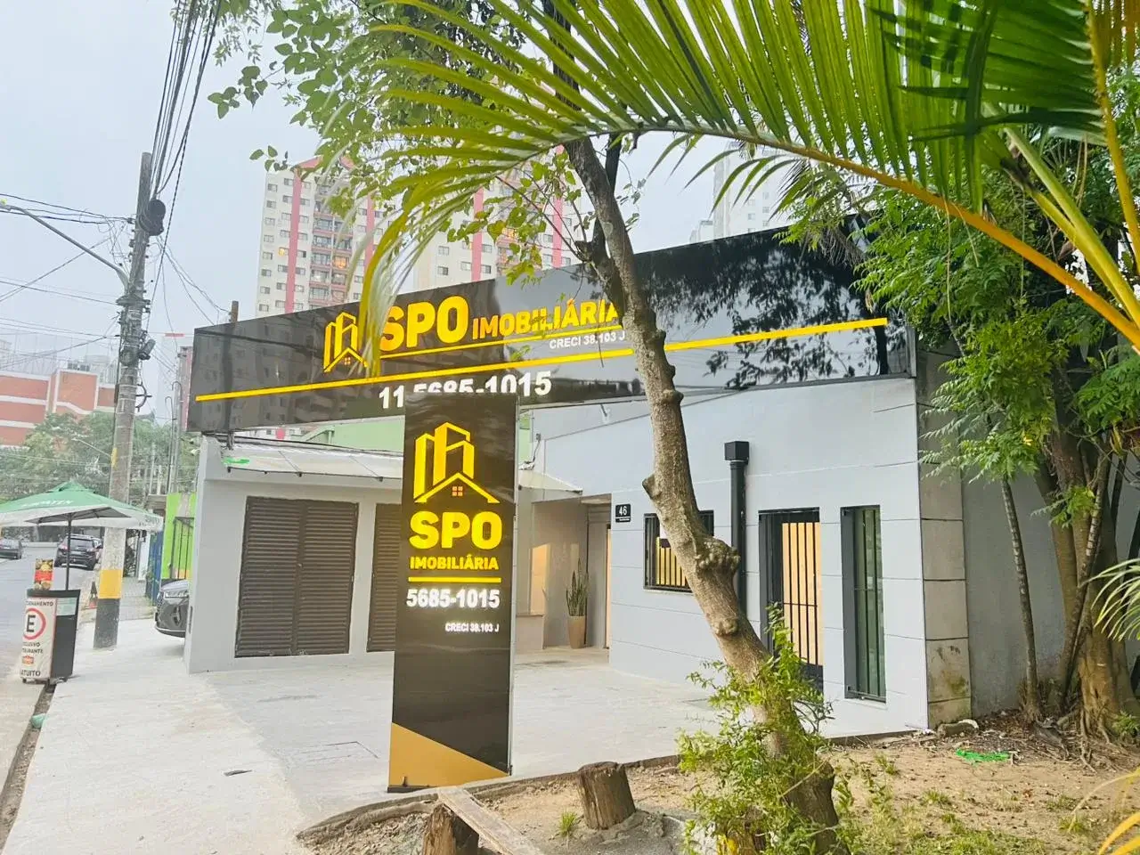 Fachada da sede da SPO Imóveis, imobiliária na Zona Sul de São Paulo, CRECI 38.103-J